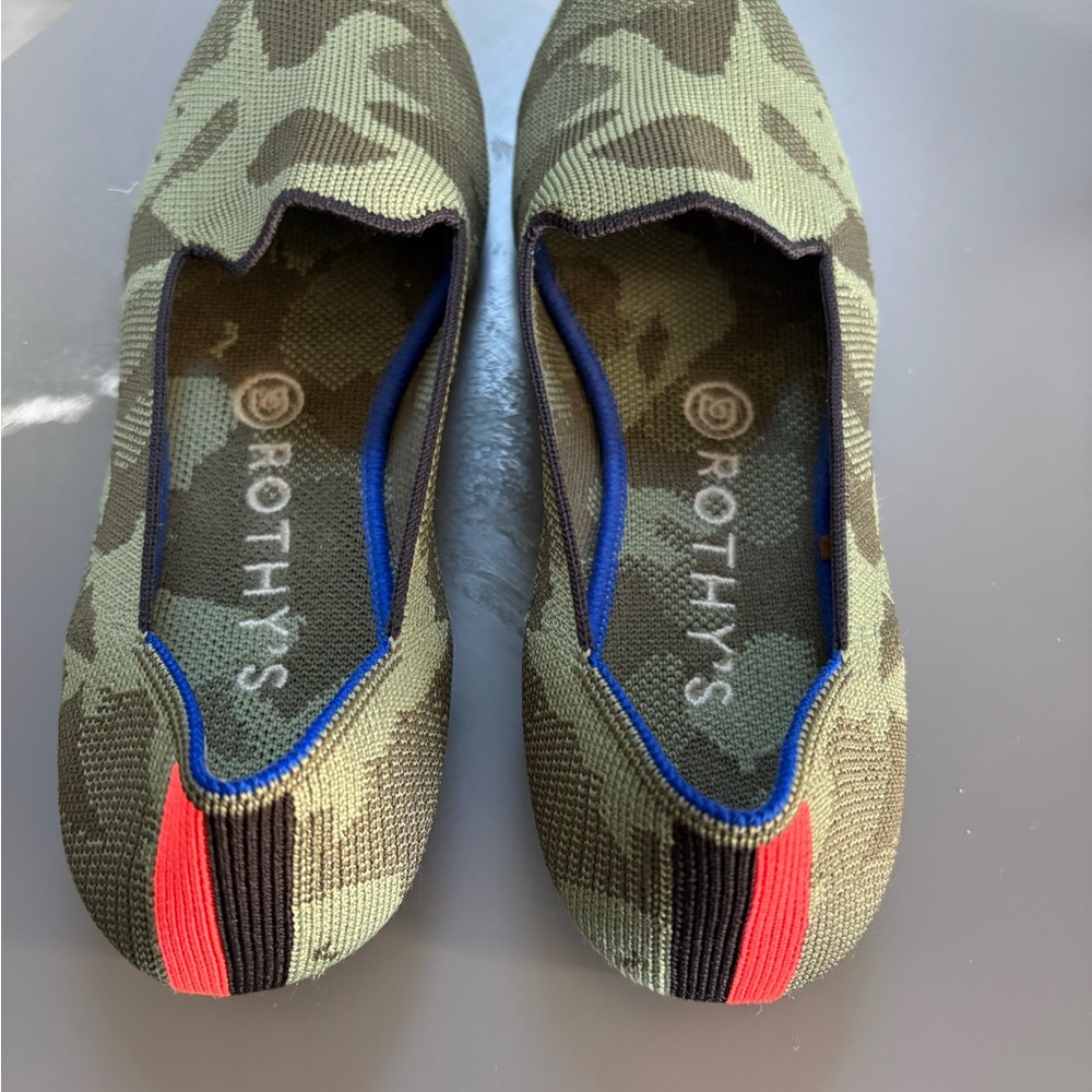 Rothy's  Green Camouflage flats